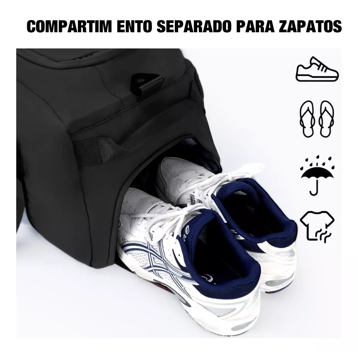 Maleta Deportiva Bolsa Gym Viaje Mochila Moda Fitness Bag Negro