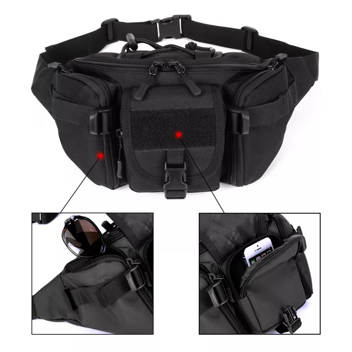 Cangurera Tactica Militar Impermeable Riñonera Deportiva