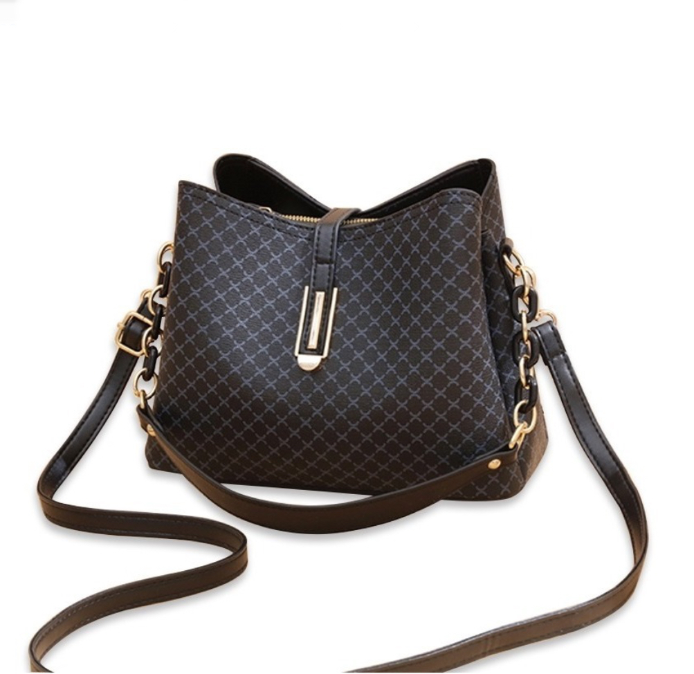 Bolso Para Mujer De Cuero Crossbody Gran Bolsa De Hombro negro