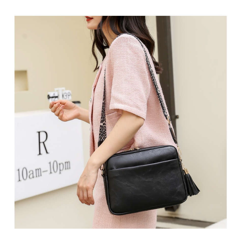 Bolso Bandolera De Mujer De Piel Resistente Al Agua gris