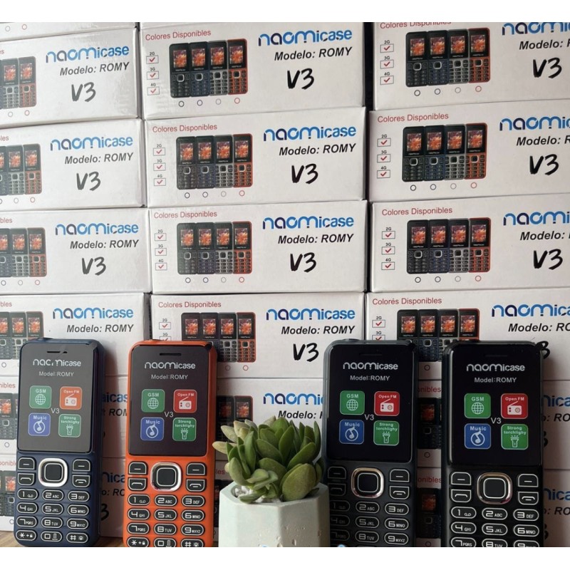Naomicase Romy V3 4G Libre Celular Barra Barrita Teclado