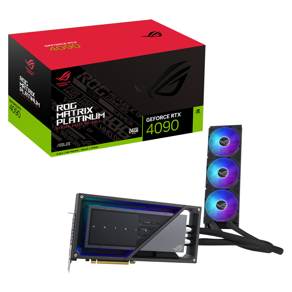 Tarjeta de Video ASUS ROG Matrix Platinum GeForce RTX 4090 24GB GDDR6X ROG-MATRIX-RTX4090-P24G-GAMIN