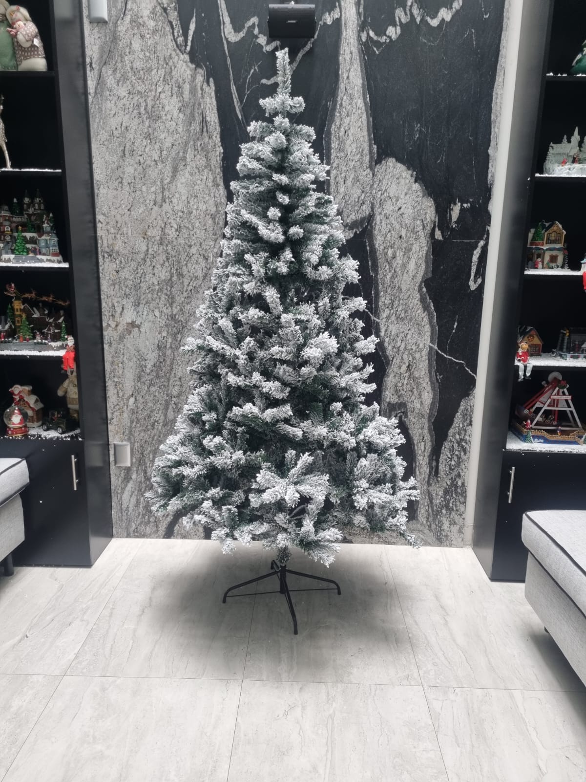 Arbol Navidad Nevado Pino Navideño 2.10m 850 Ramas