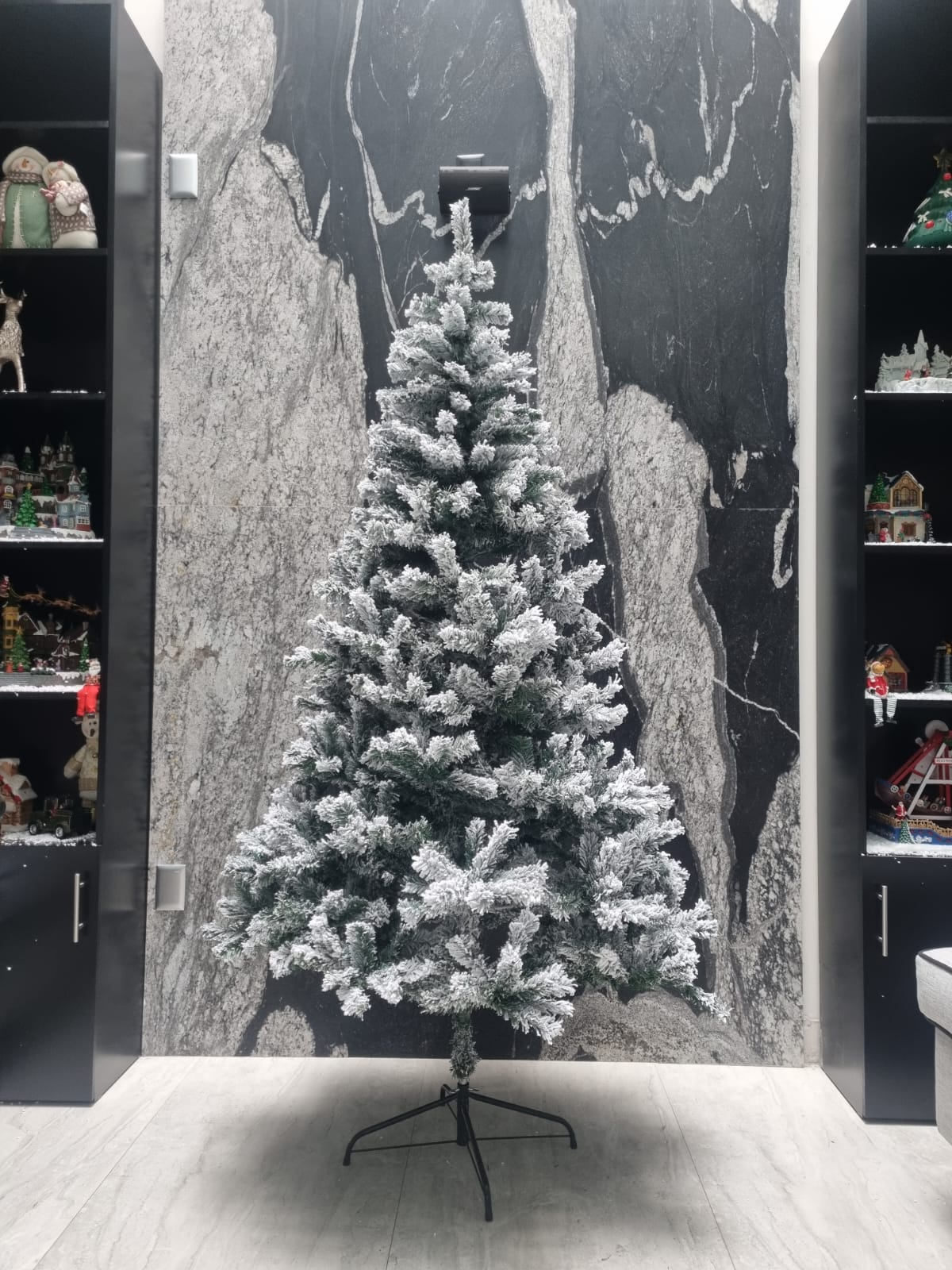 Arbol Navidad Nevado Pino Navideño 2.10m 850 Ramas
