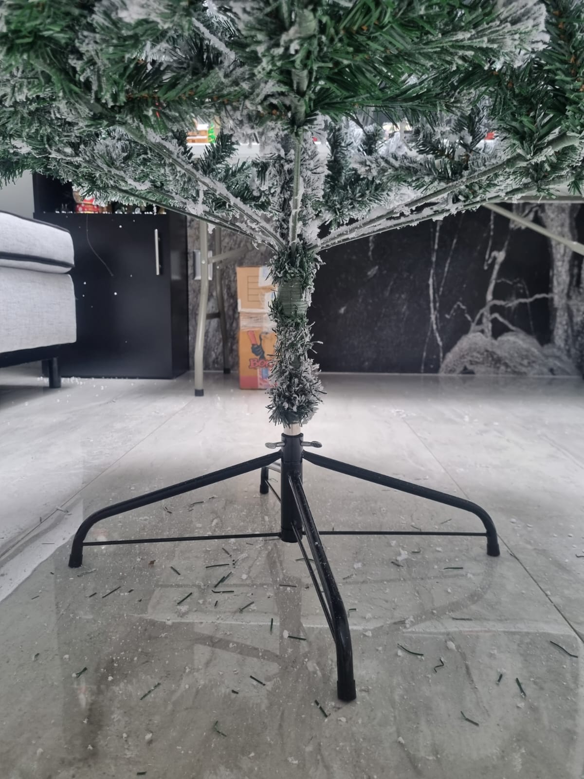 Arbol Navidad Nevado Pino Navideño 2.10m 850 Ramas