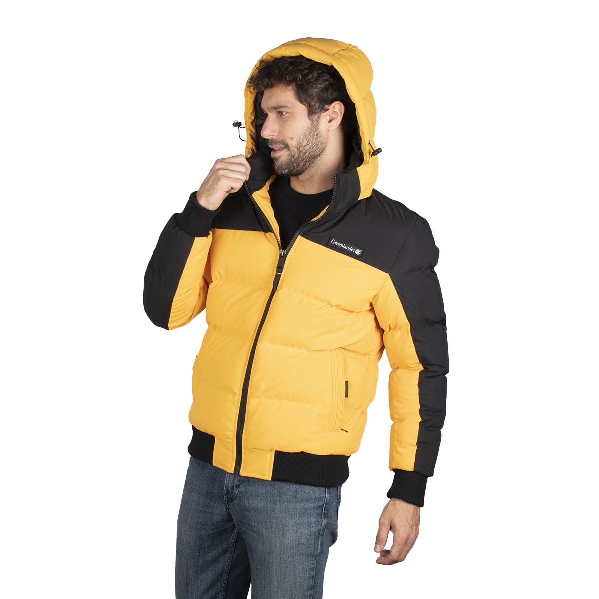Chamarra Hombre Greenlander Capitonada Gorro Desmontable Pol8563
