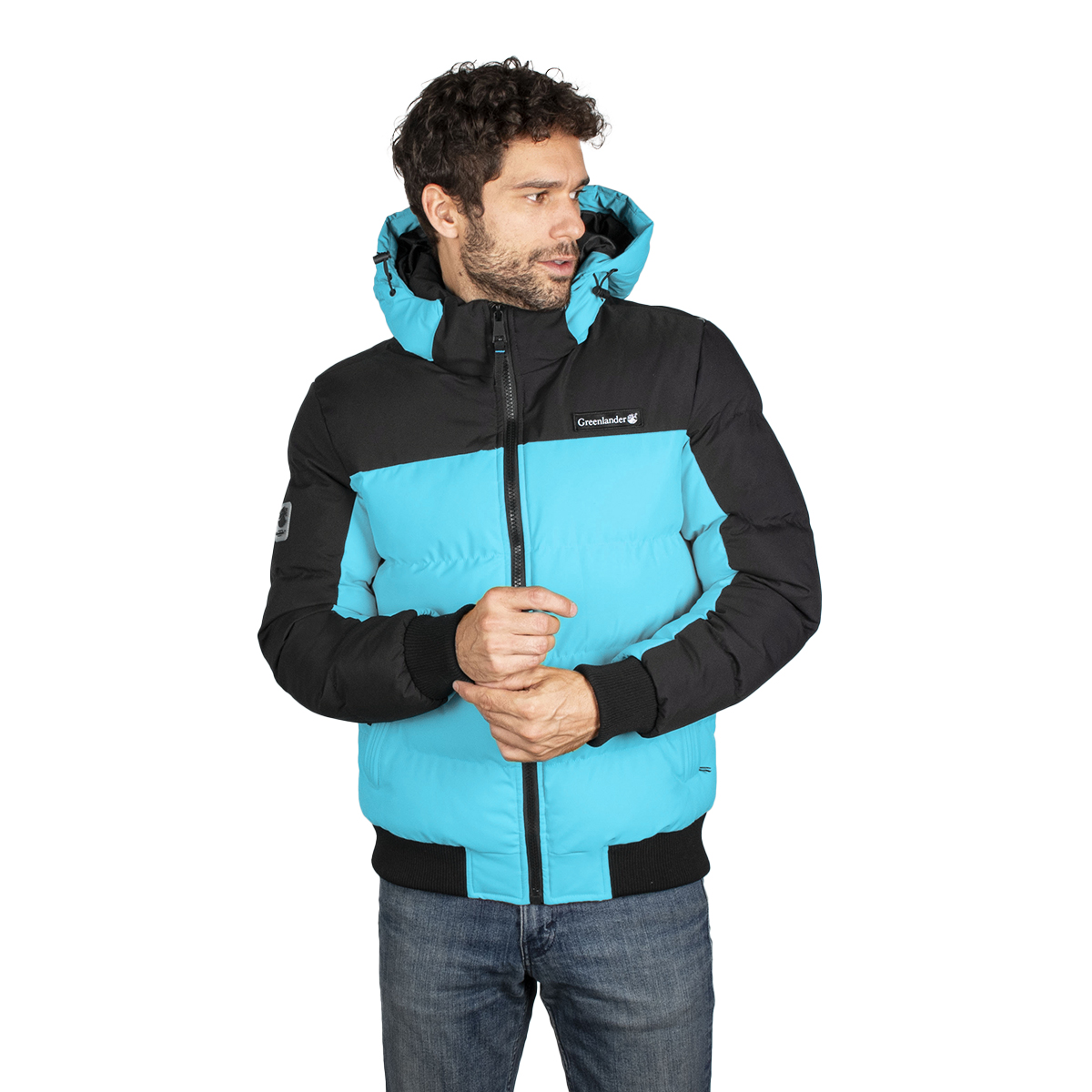 Chamarra Hombre Greenlander Capitonada Gorro Desmontable Pol8563