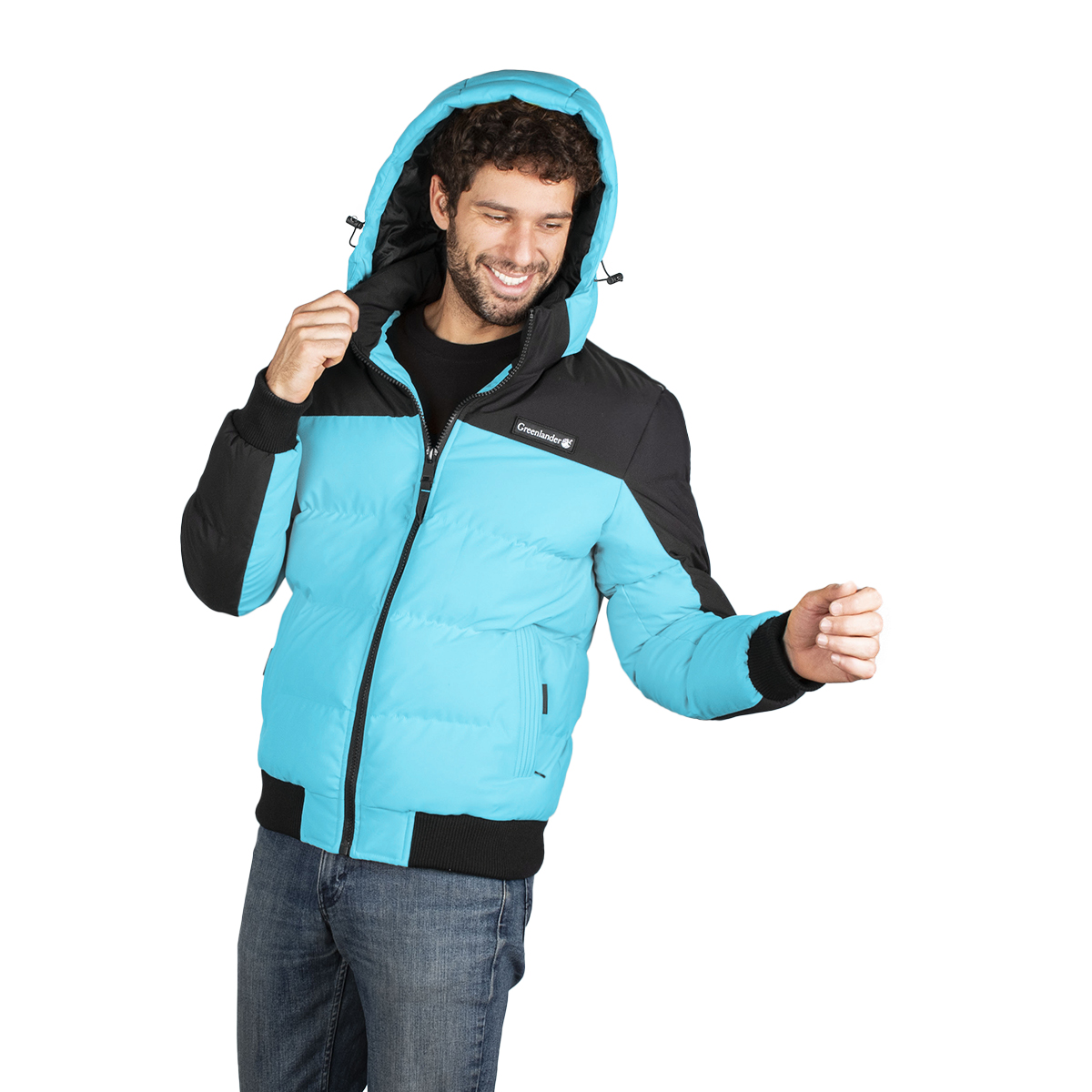 Chamarra Hombre Greenlander Capitonada Gorro Desmontable Pol8563
