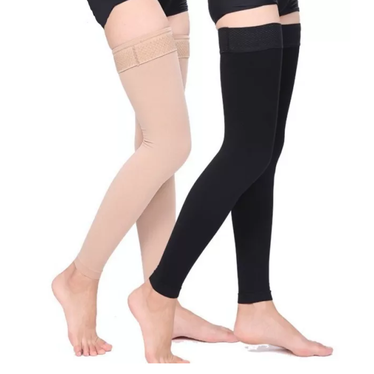 Kit 2 Pares De Medias Médicas De Compresión Para Muslos, 20-30 M