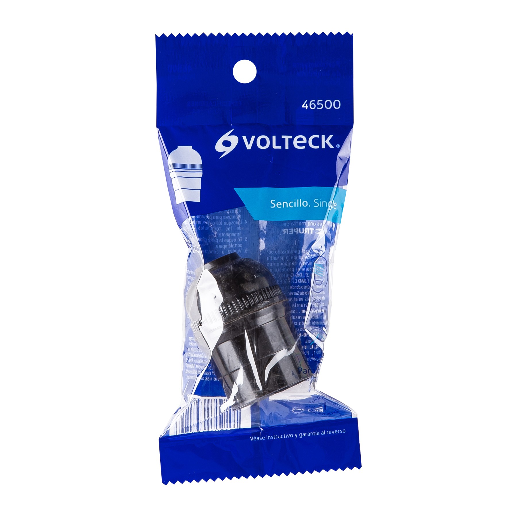 PORTALÁMPARA DE BAQUELITA, SENCILLO, VOLTECK 46500