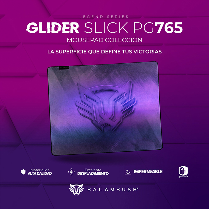 Mouse Pad Gamer BALAM RUSH GLIDER SLICK PG765 Mediano BR-937443 