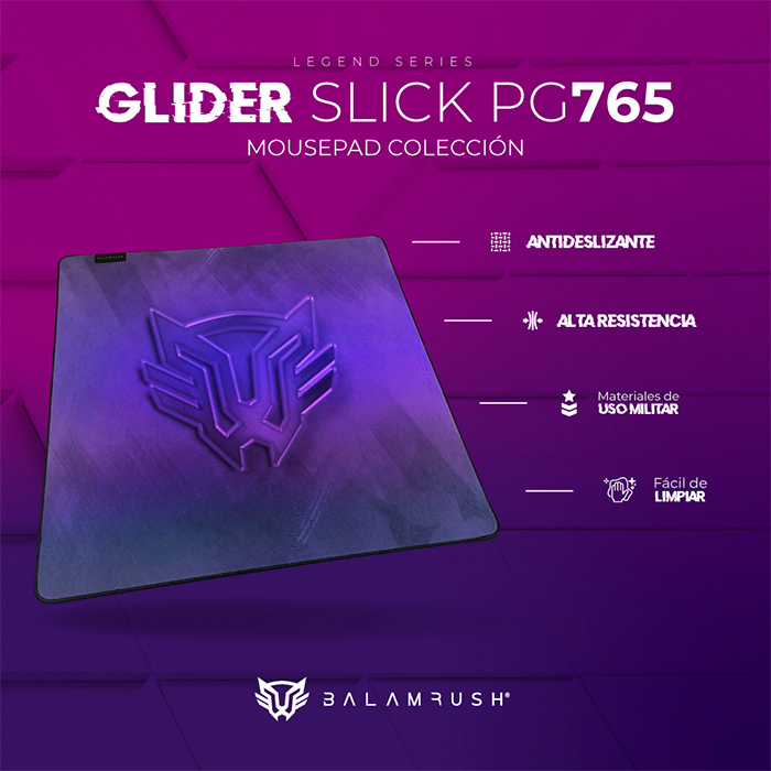 Mouse Pad Gamer BALAM RUSH GLIDER SLICK PG765 Mediano BR-937443 