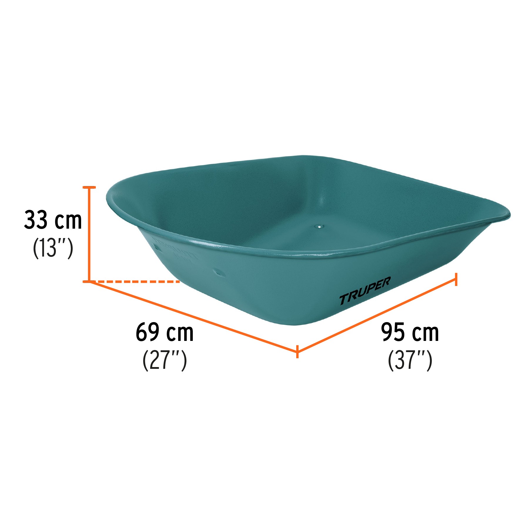 CARRETILLA 5 FT3 NEUMÁTICA, BASTIDOR TUBULAR, TRUPER 11753