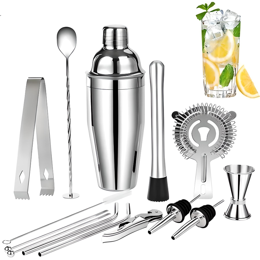 Kit De Accesorios De Coctelería 750 Ml Para Bar, 14 Piezas