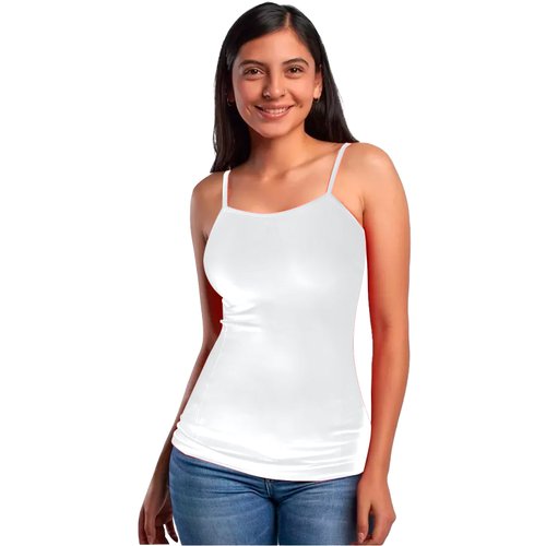Blusa de Tirantes Mujer Color Blanco Unitalla, Stretch, Casual, Basica, Sin  Mangas, Playera, Camiseta, Uso Diario