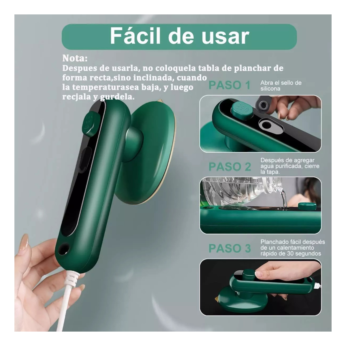 Mini Plancha de Vapor Portátil para Ropa de Viaje, 110v
