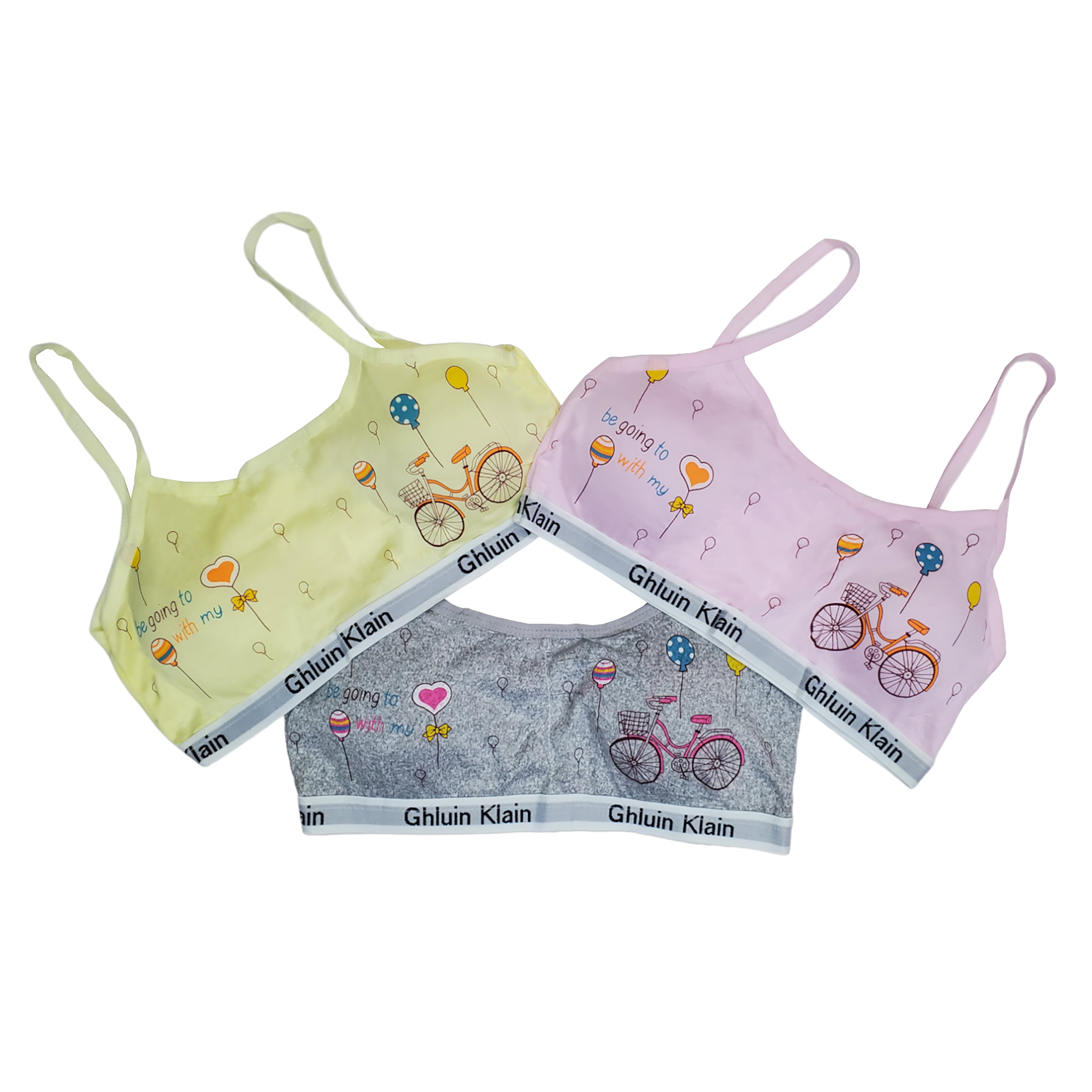 Corpiño Top Tirante Delgado Estampado Para Niña 6pz.