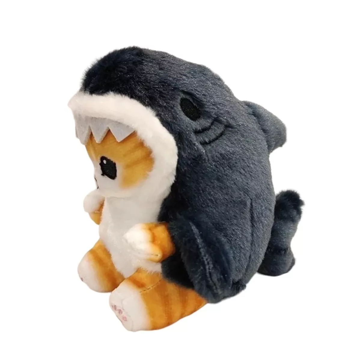 Peluche Gato Gatito Michi Con Disfraz De Tiburón 13cm