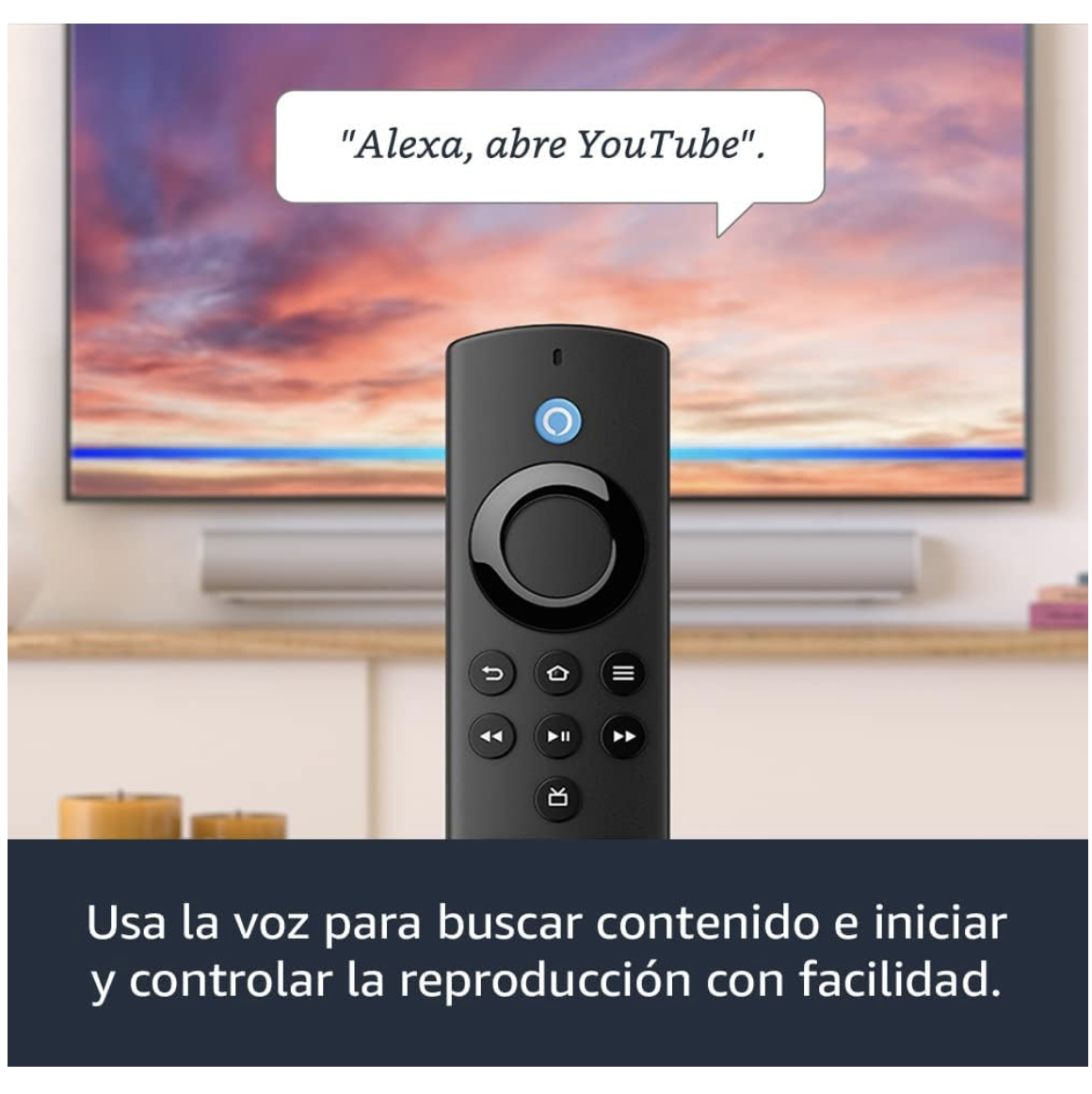 Amazon Fire TV Stick Lite Control Remoto TV Voz Alexa Full HD