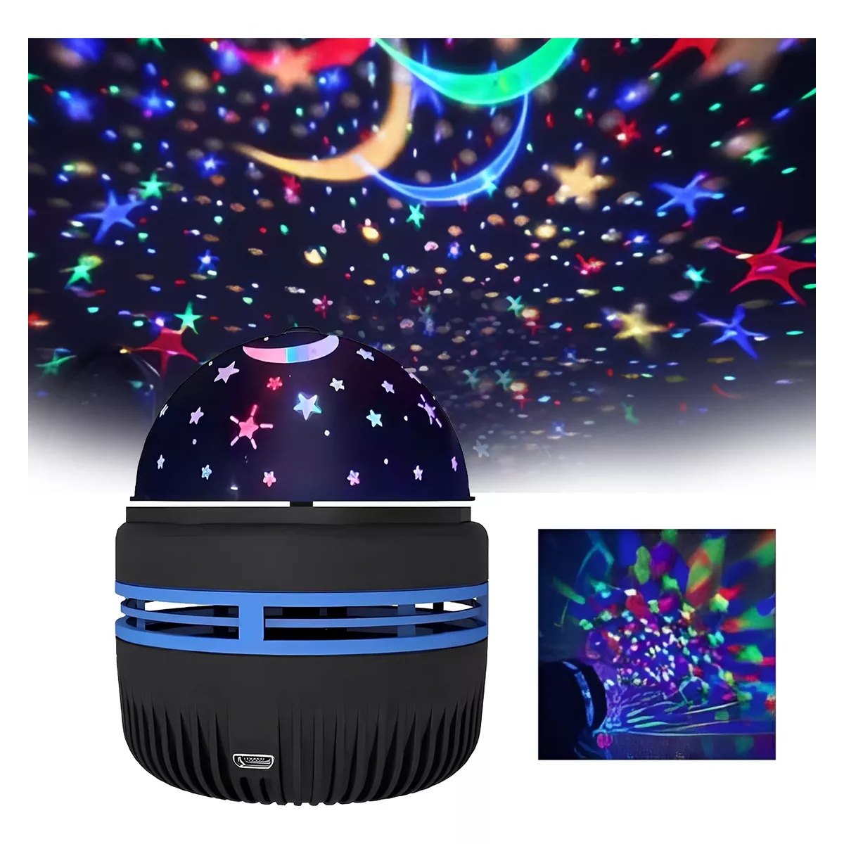 Lámpara Noche Mesa Proyector De Estrellas Niños Usb O Pilas