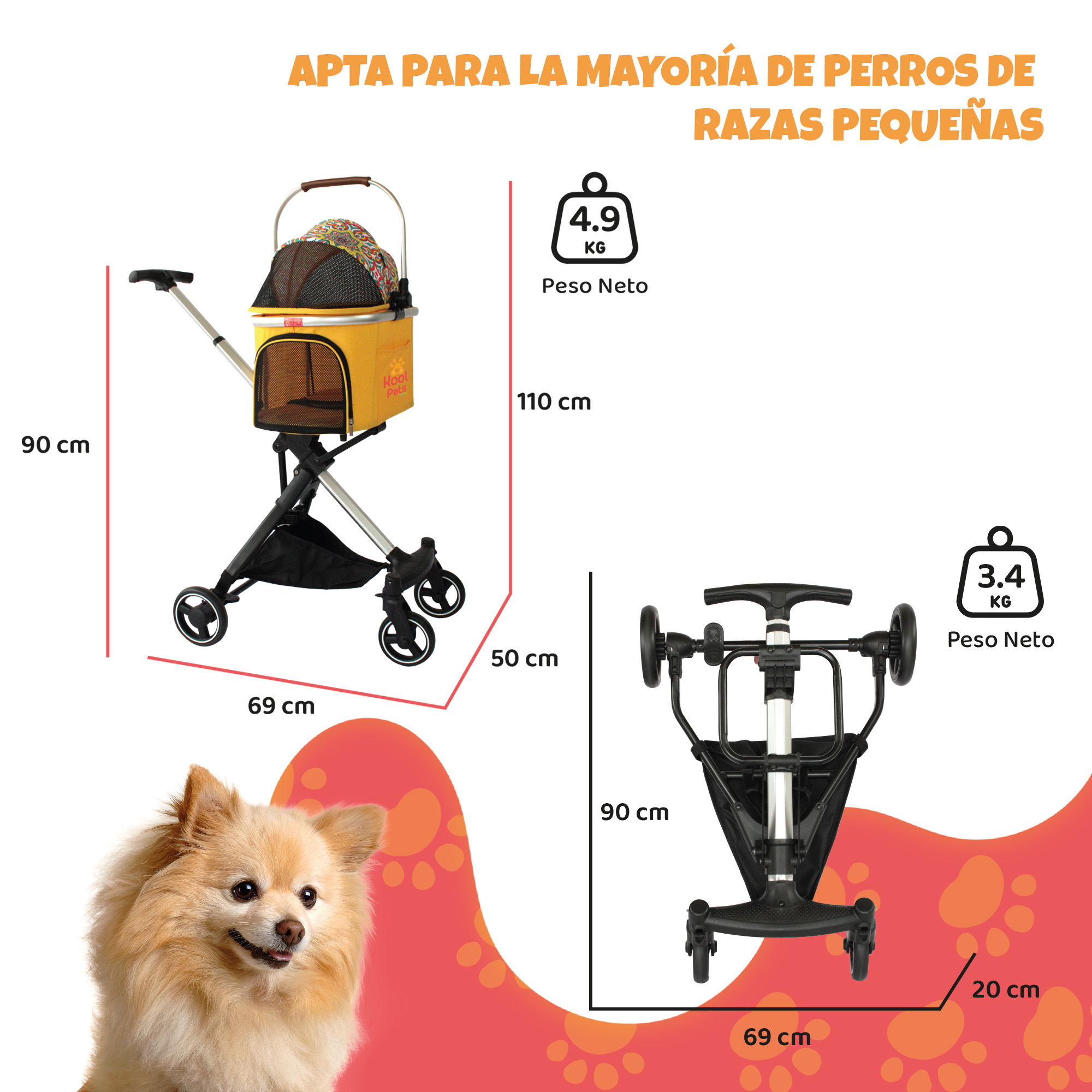 Kool Pets Carriola Para Mascotas Mod. Kp-01