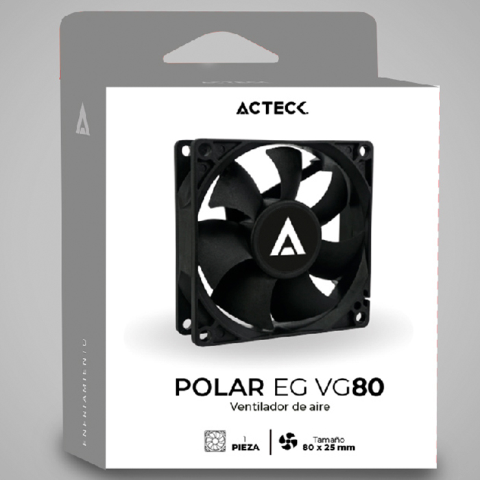 Ventilador ACTECK POLAR EG VG80 80mm 2500rpm Negro AC-938129