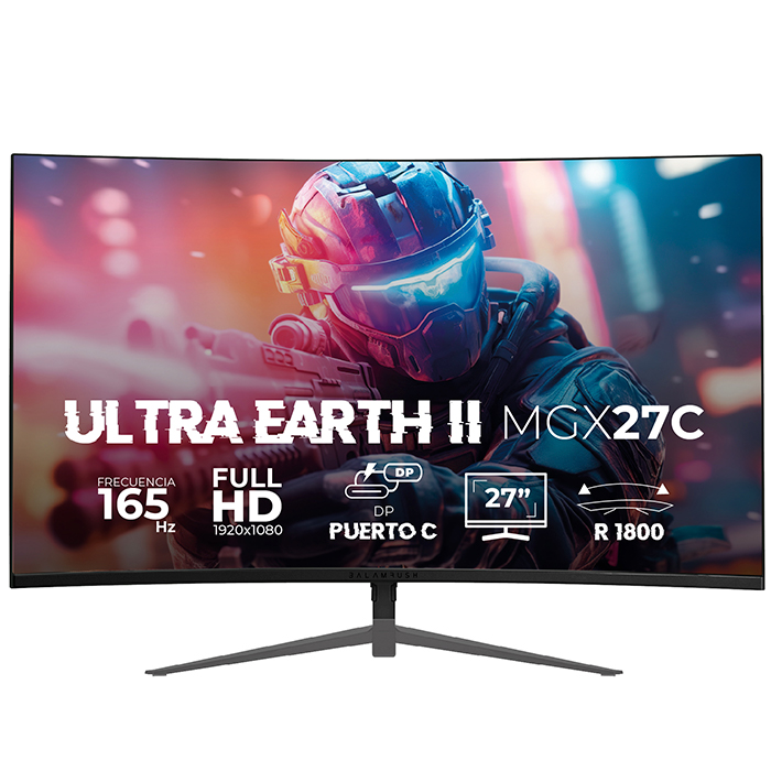 Monitor Gamer Curvo 27 BALAM RUSH ULTRA EARTH II MGX27C 1ms 165Hz FHD VA LED USB-C Negro BR-938273 