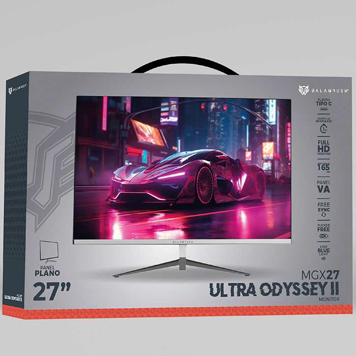 Monitor Gamer 27 BALAM RUSH ULTRA ODYSSEY II MGX27 1ms 165Hz FHD VA LED USB-C Blanco BR-938303 