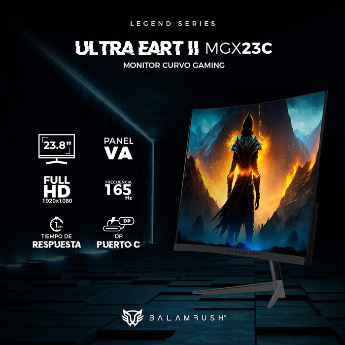 Monitor Gamer 27 BALAM RUSH ULTRA ODYSSEY II MFX27 1ms 100Hz FHD IPS LED HDMI Negro BR-938310 