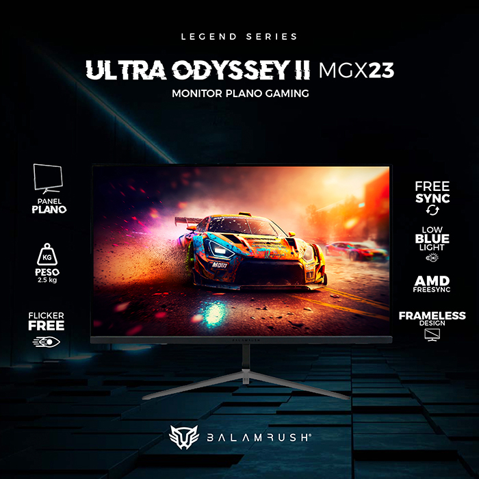 Monitor Gamer 23.8 BALAM RUSH ULTRA ODYSSEY II MGX23 1ms 165Hz FHD VA LED USB-C Negro BR-938341 