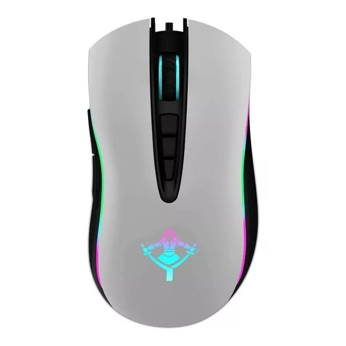 Mouse Gamer Rgb Alambrico 6400dpi Blanco Color Blanco