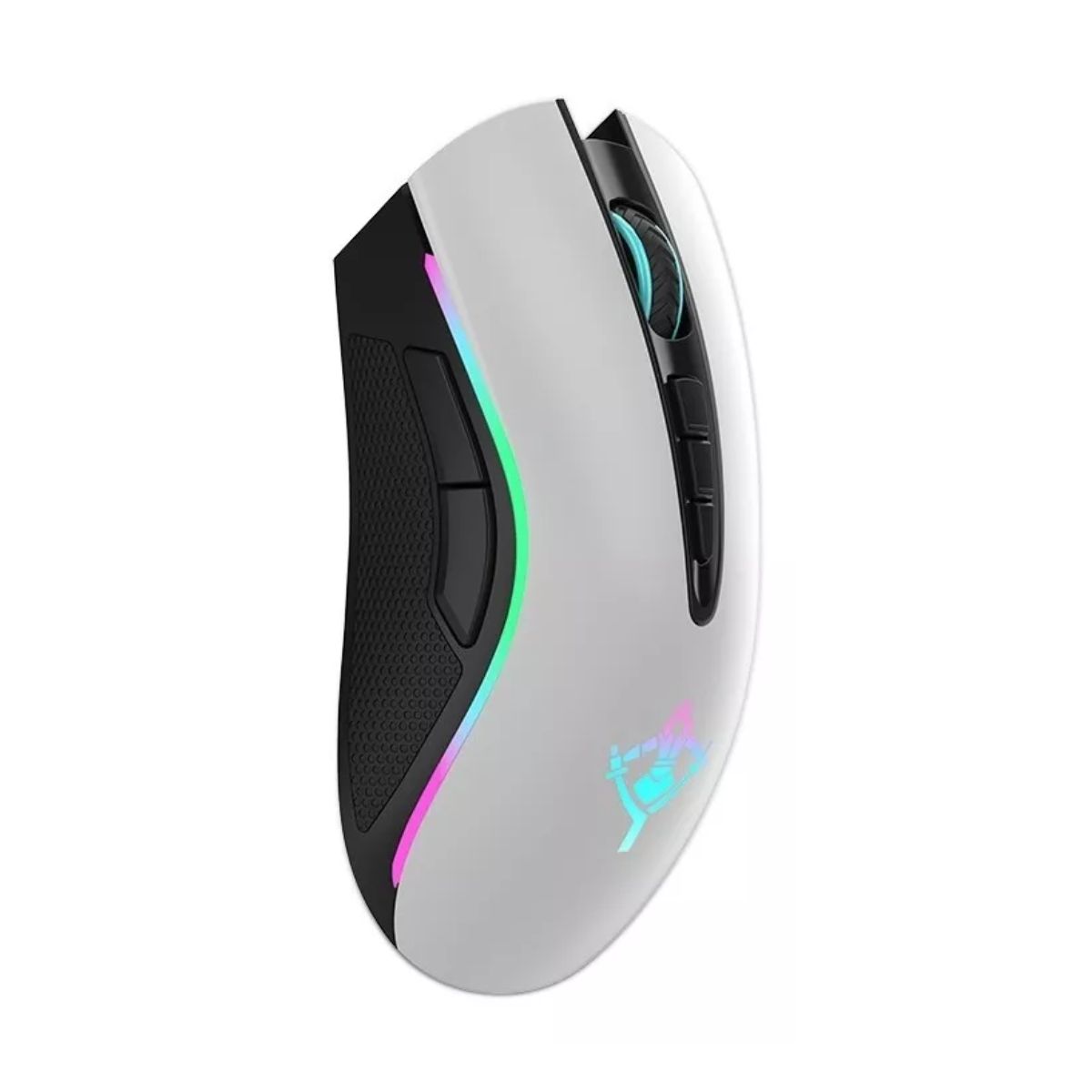 Mouse Gamer Rgb Alambrico 6400dpi Blanco Color Blanco