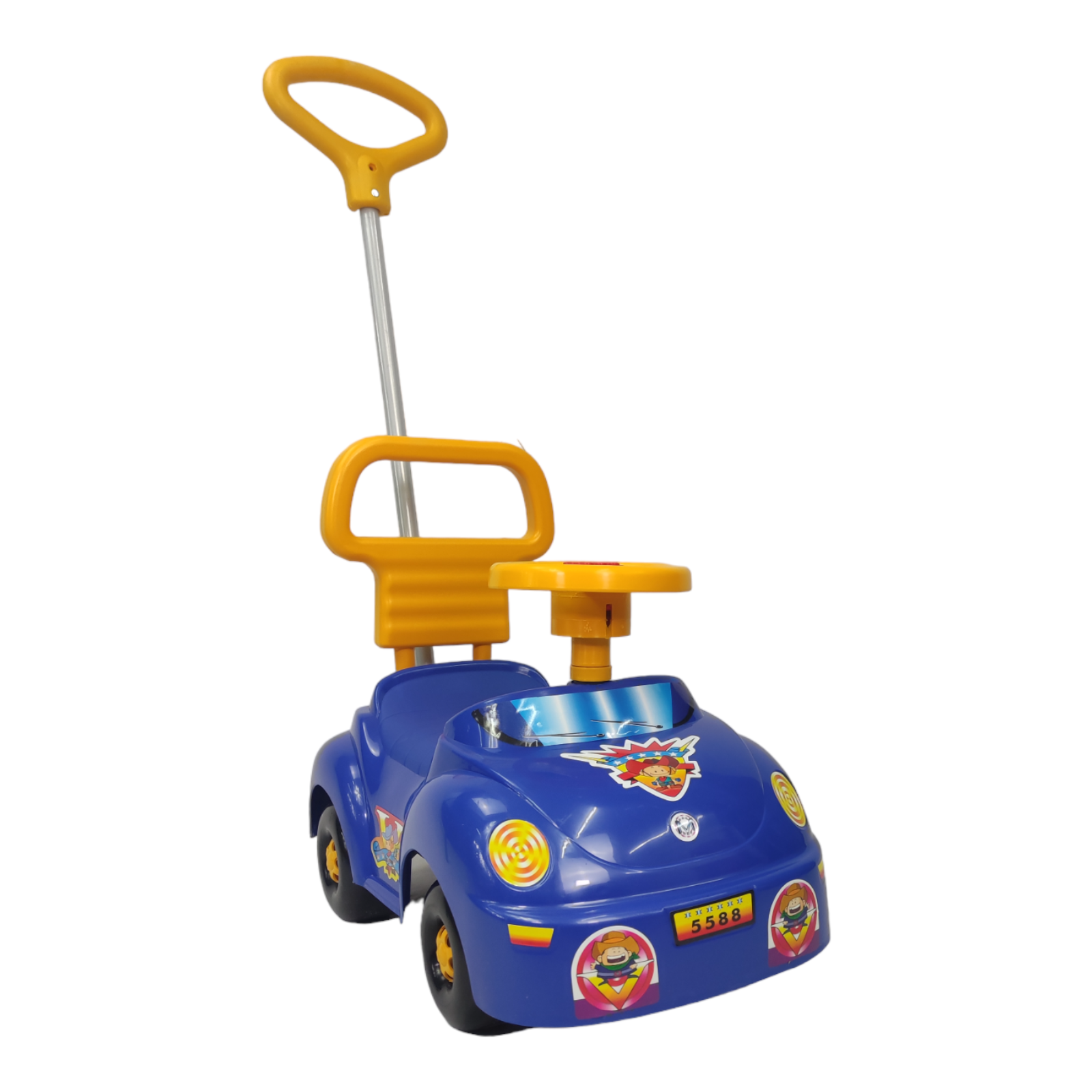 Coche Montable Correpasillos Deportivo con Respaldo y Claxon - Azul.