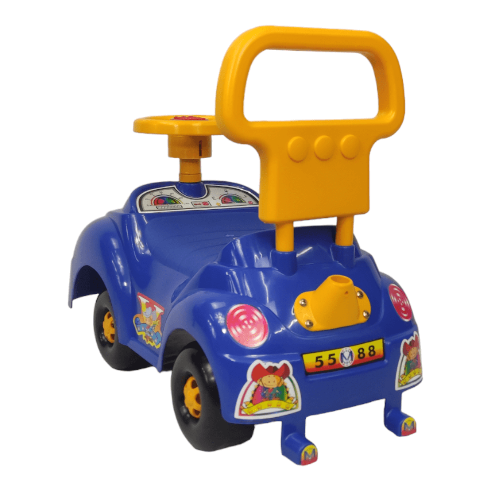 Coche Montable Correpasillos Deportivo con Respaldo y Claxon - Azul.