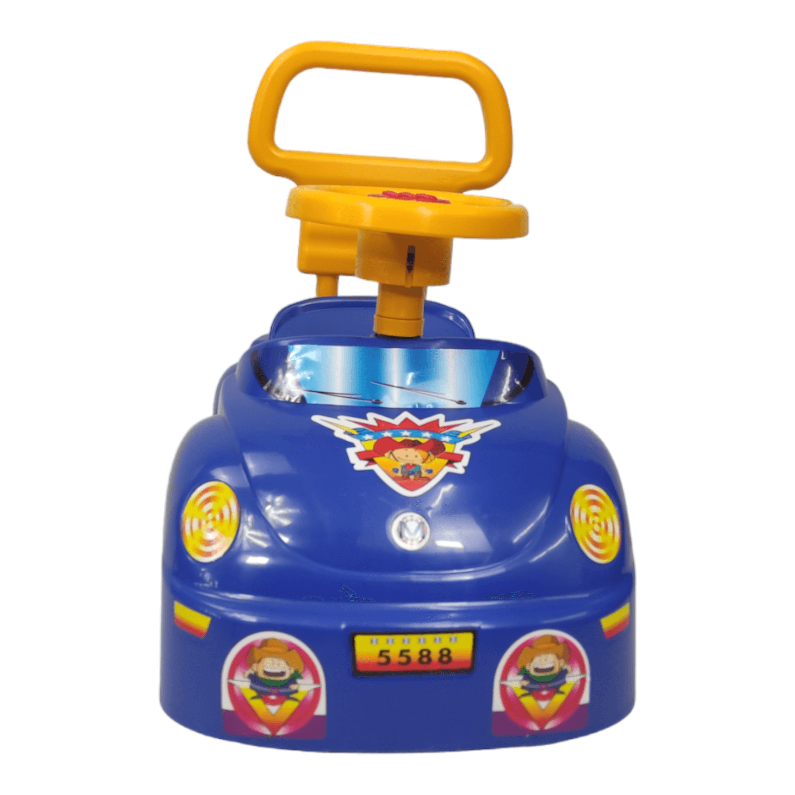 Coche Montable Correpasillos Deportivo con Respaldo y Claxon - Azul.