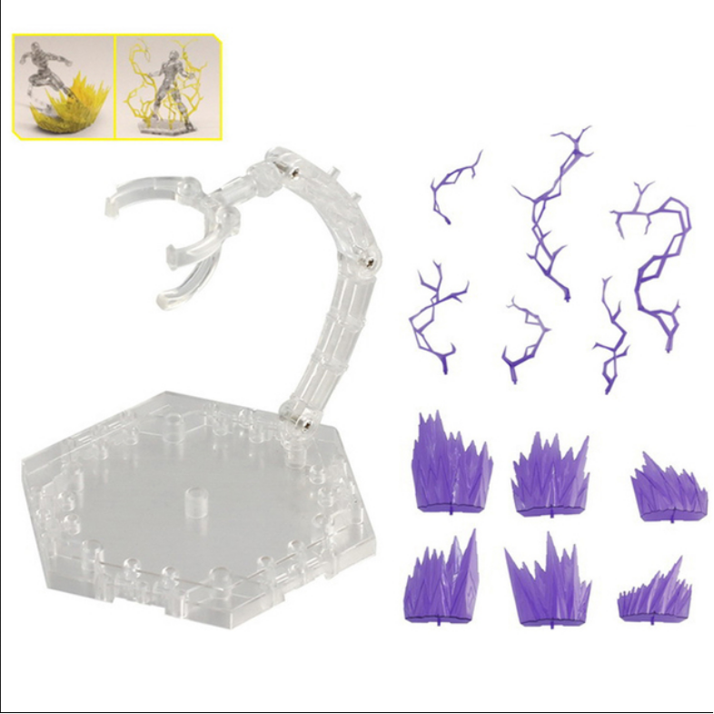 Efecto Poder Aura Truenos Rayos Morado Base Stand Figuras