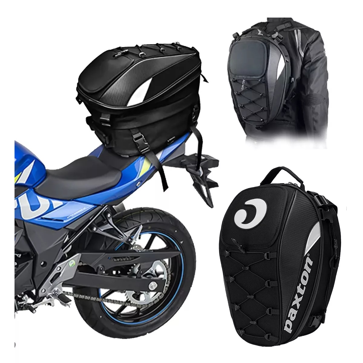 Alforjas Motocicleta De Asiento Trasero Mochila Impermeable