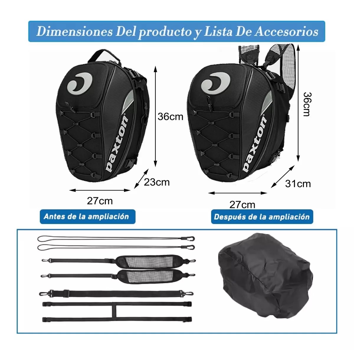 Alforjas Motocicleta De Asiento Trasero Mochila Impermeable