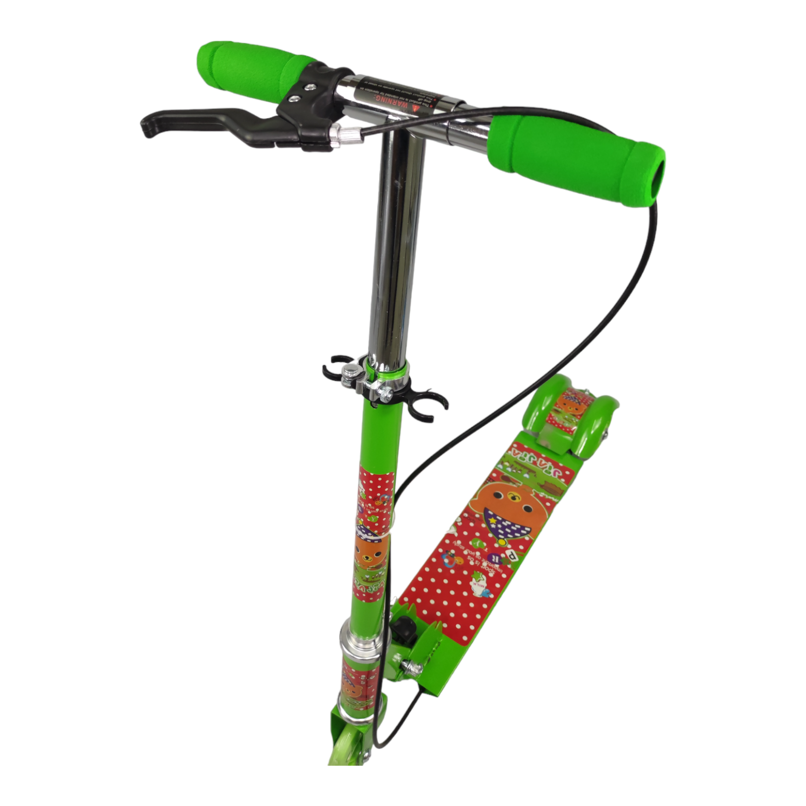 Patin del Diablo Scooter Tres Llantas con Luz y Freno de Mano  - Verde