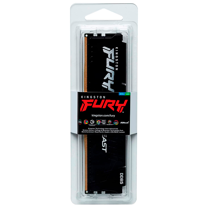 Memoria RAM DDR5 32GB 5600MT/s KINGSTON FURY BEAST 1x32GB Negro KF556C36BBE-32 