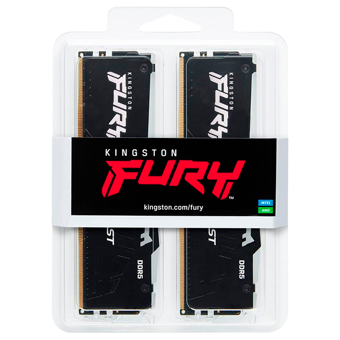 Memoria RAM DDR5 64GB 5200MT/s KINGSTON FURY BEAST RGB 2x32GB Negro KF552C36BBEAK2-64 