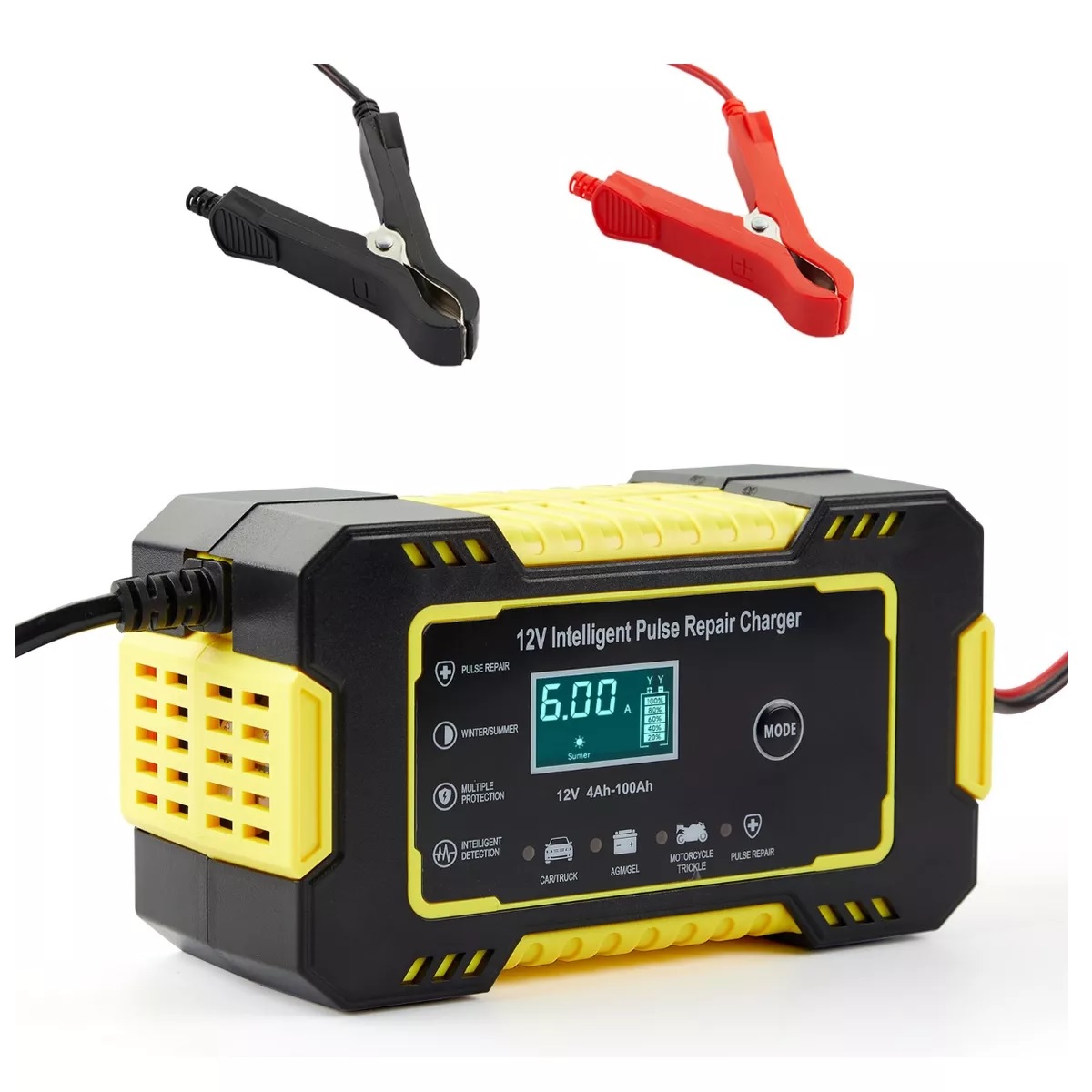 Cargador Inteligente Para Batería Coche/moto De 12v 6a