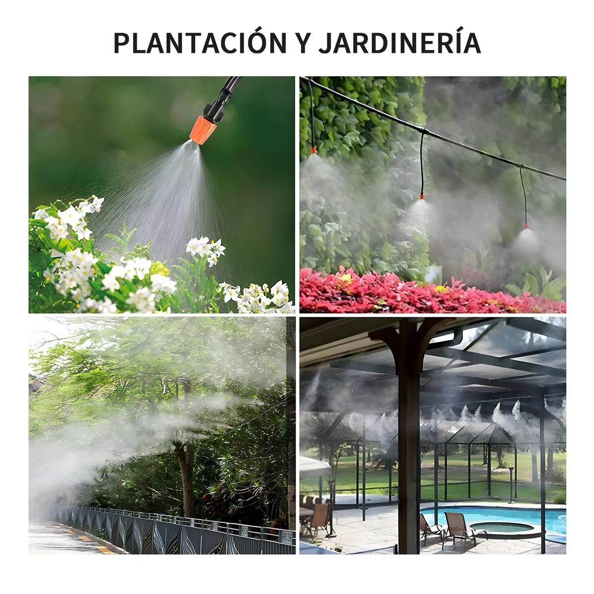 Sistema De Riego Por Goteo Y Aspersión Para Jardín Kit 20