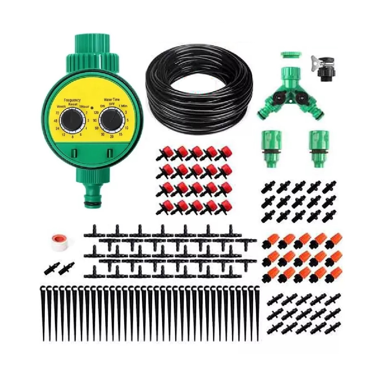 Kit 40m 158pzs Sistema De Riego Automático Por Goteo Ahorra Agua