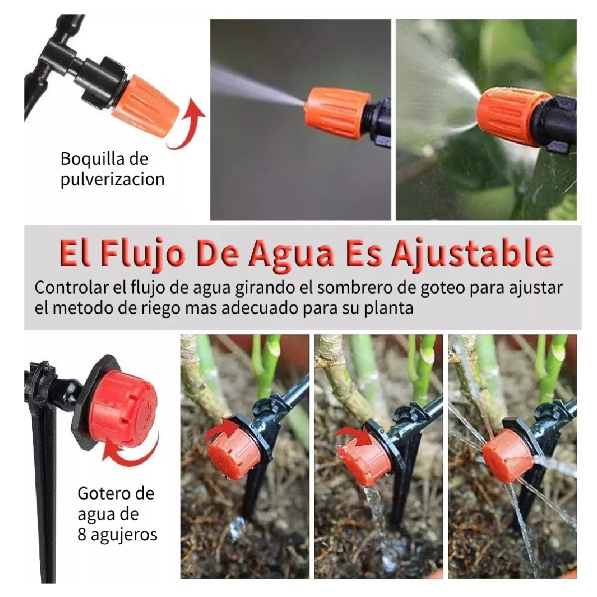Kit 40m 158pzs Sistema De Riego Automático Por Goteo Ahorra Agua