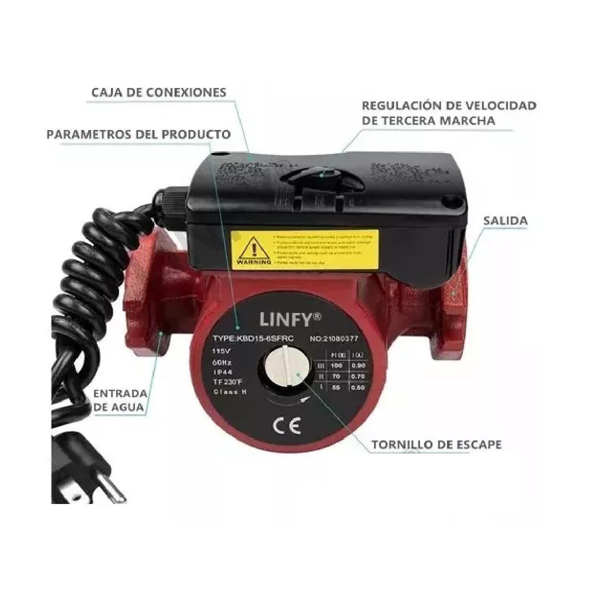 Bomba Presurizadora 1/6 Hp Durable Y Silenciosa Alto Voltaje