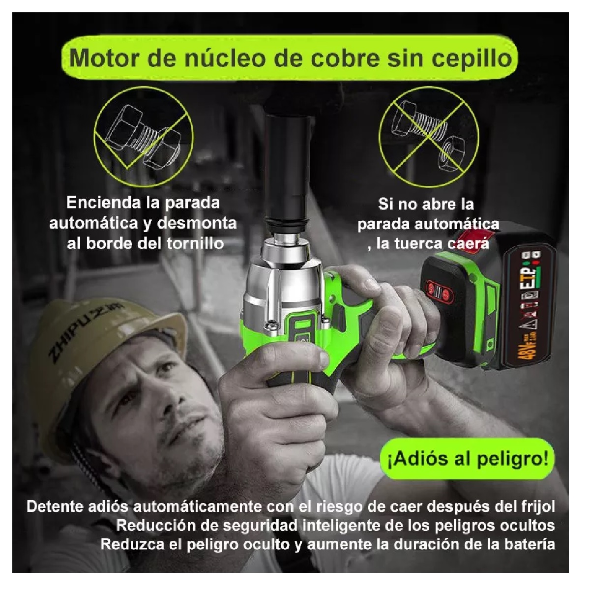 Kit Llave De Impacto Inalambrico Pistola Taladro Recargable 