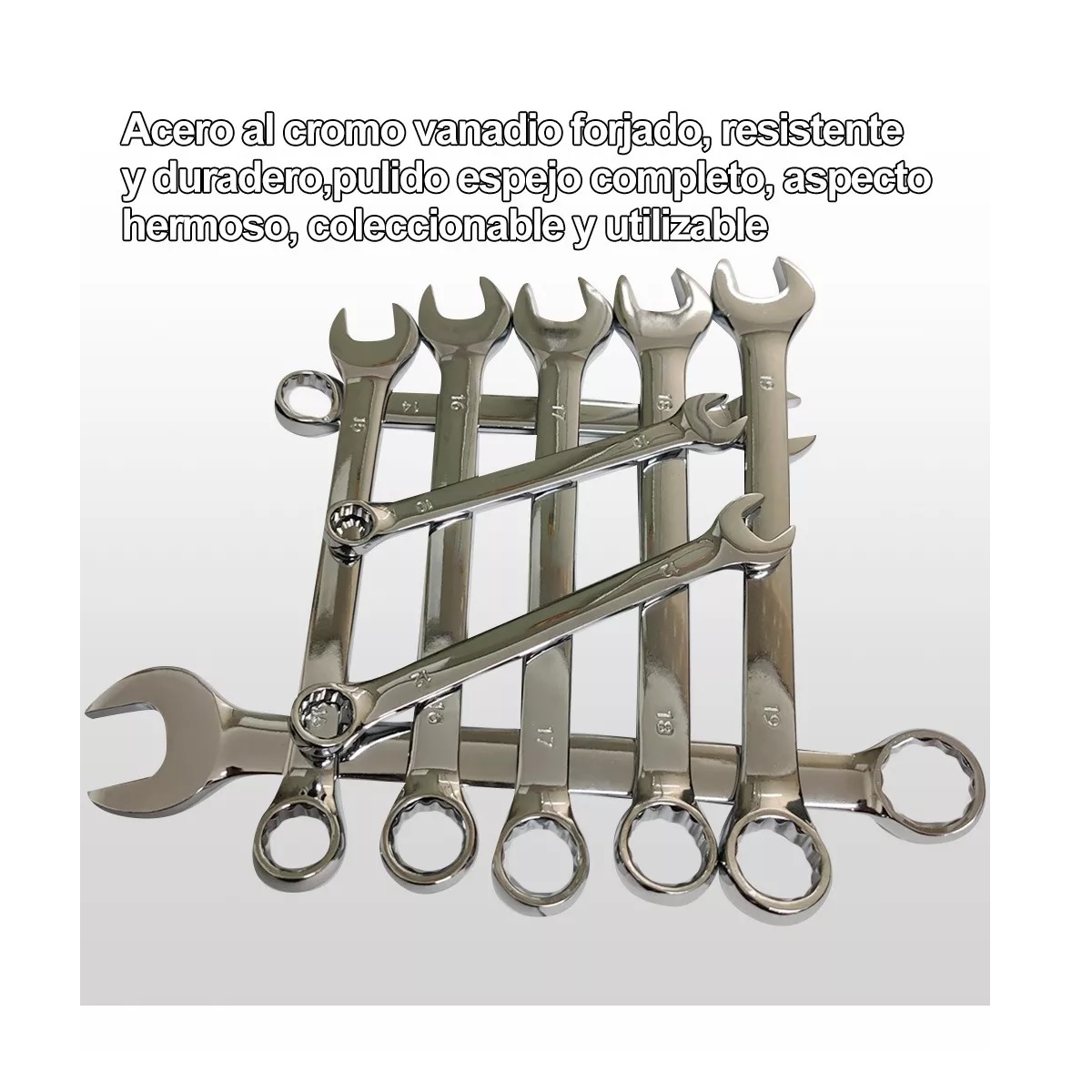 Juego De Llaves Combinadas Llave De Espejo 6-24mm 17 Piezas