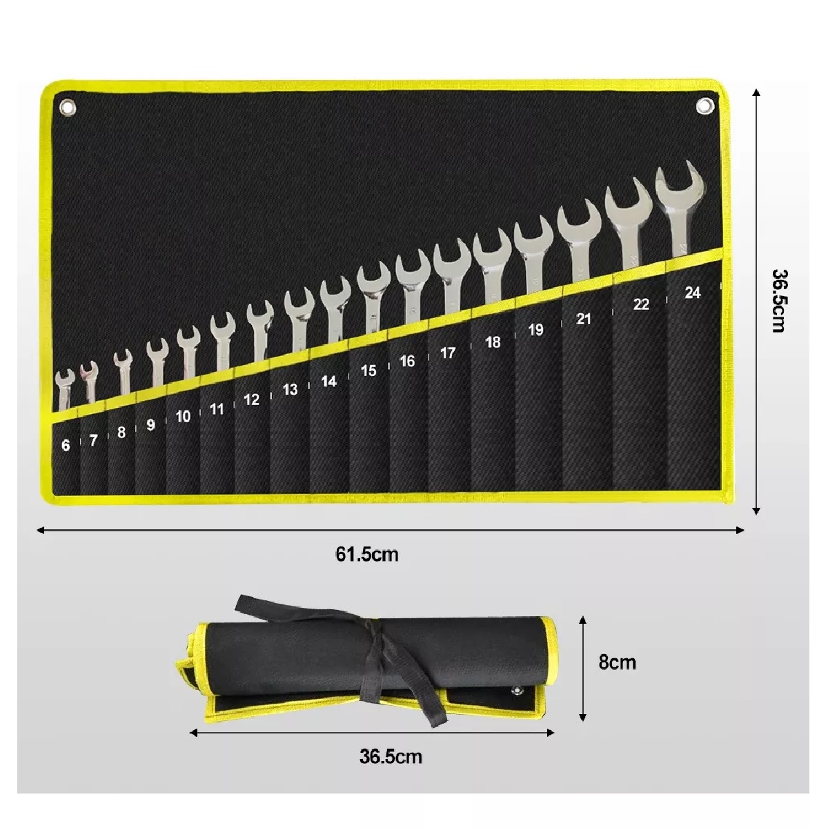 Juego De Llaves Combinadas Llave De Espejo 6-24mm 17 Piezas