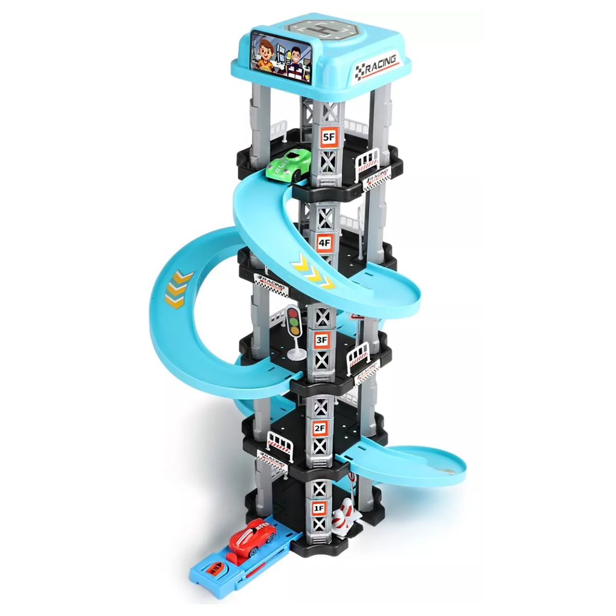 Pista Carreras Juguetes Niños Para Niños Azul